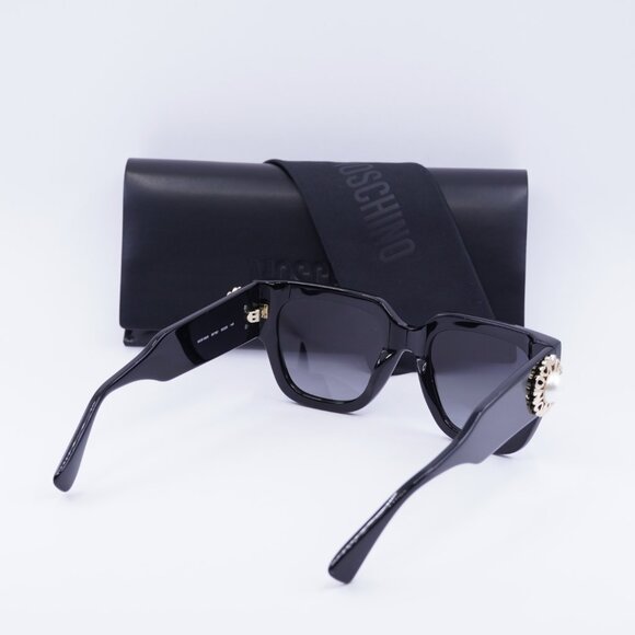 Moschino MOS153/S 0807 9O Square Sunglasses - Black/Grey